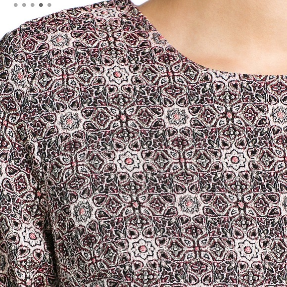 Mango MNG jacquard dress with padded shoulders - Picture 8 of 8